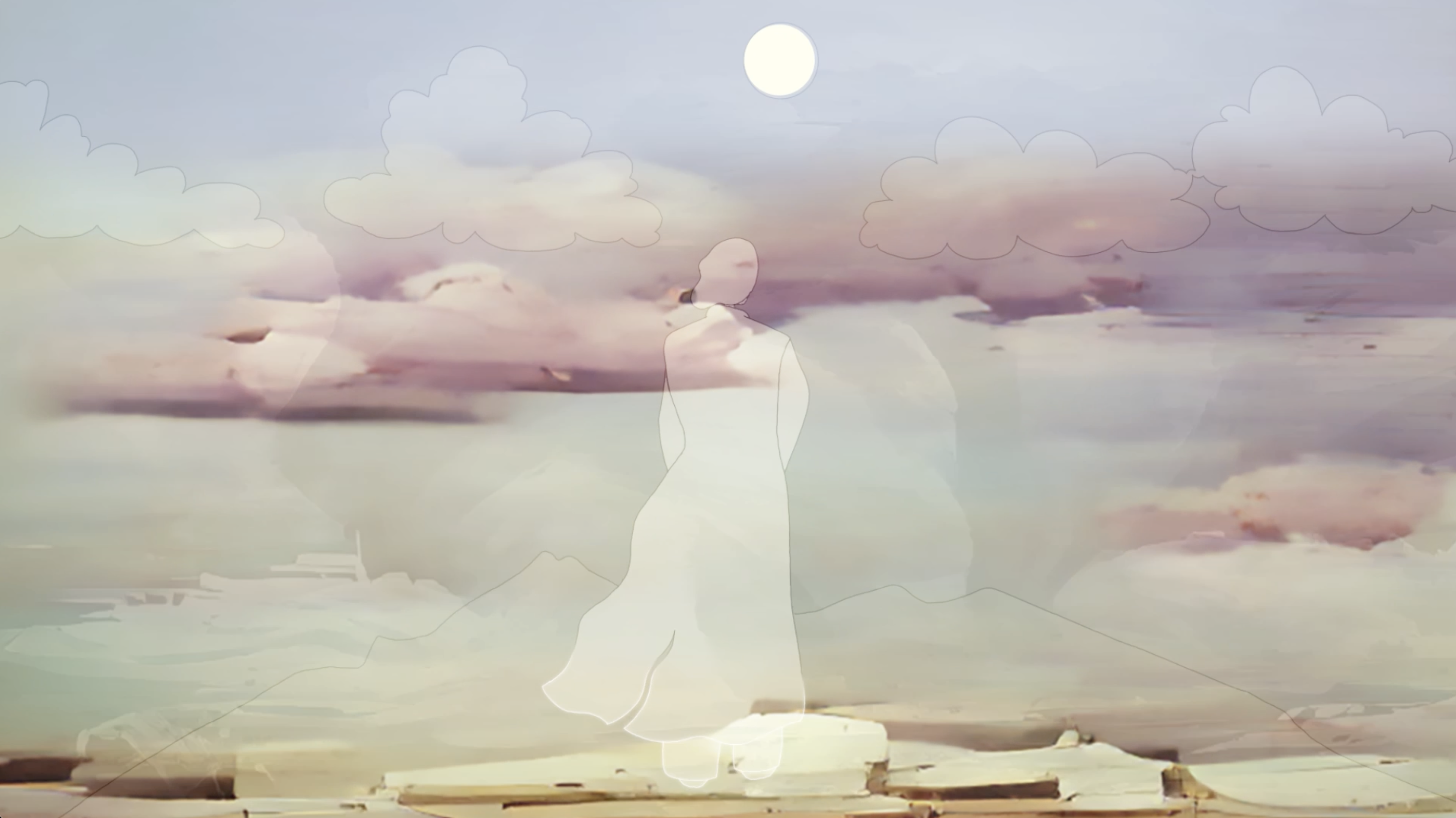 Animation still from the Maria Angeli project by Sirai Bucarelli, image 3